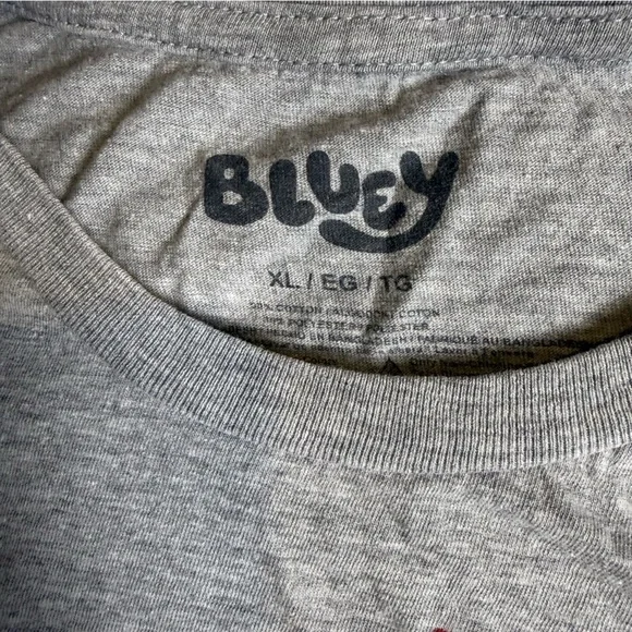 Bluey Adult Graphic T-Shirt Grey Cartoon Tee XL - Picture 6 of 7